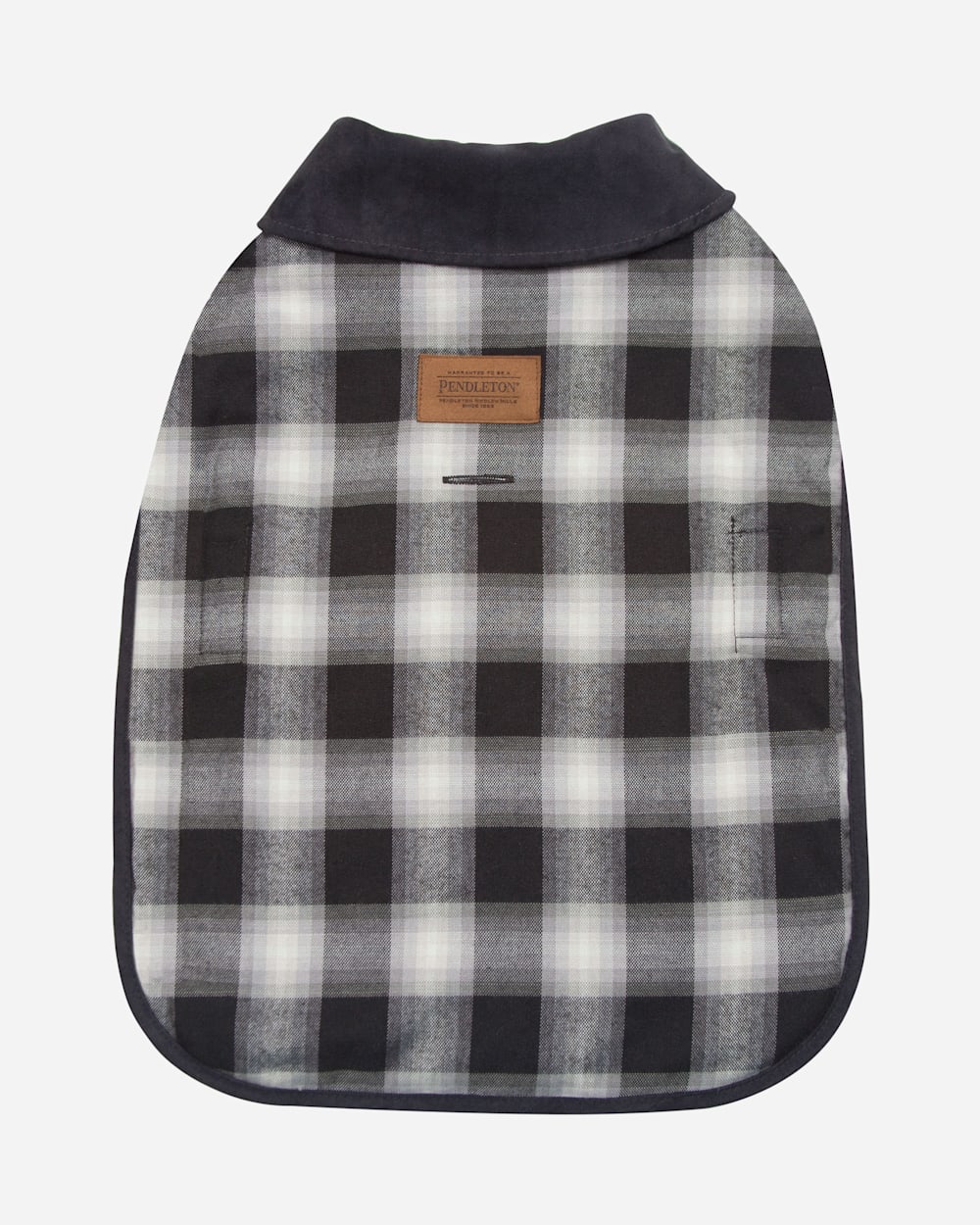 CHARCOAL OMBRE PLAID DOG COAT