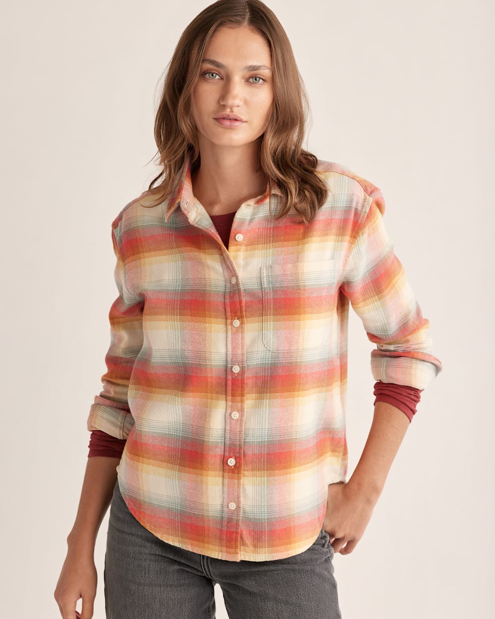 WOMEN'S BOYFRIEND DOUBLEBRUSHED FLANNEL SHIRT