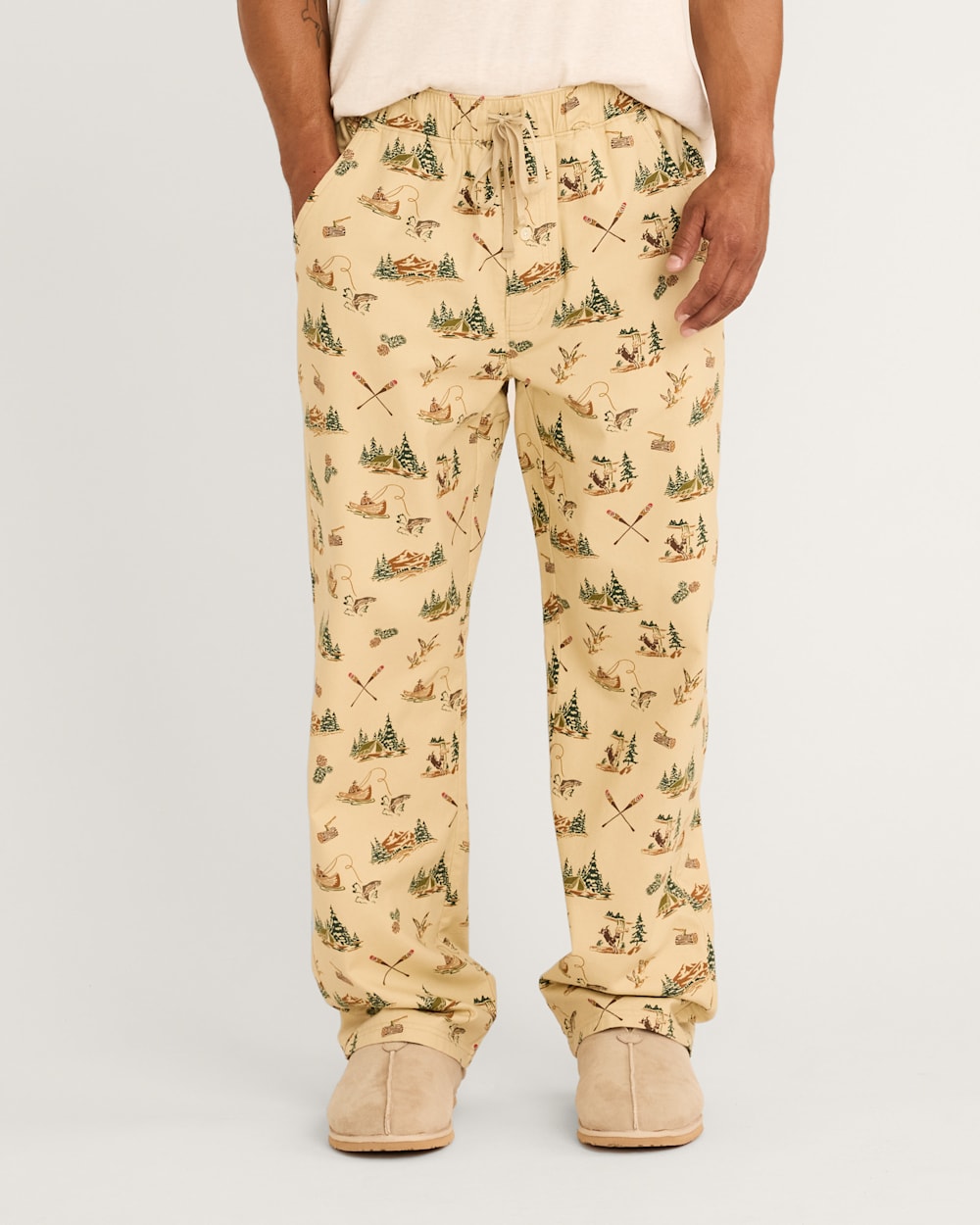 MEN'S CAMP PRINT FLANNEL PAJAMA PANTS