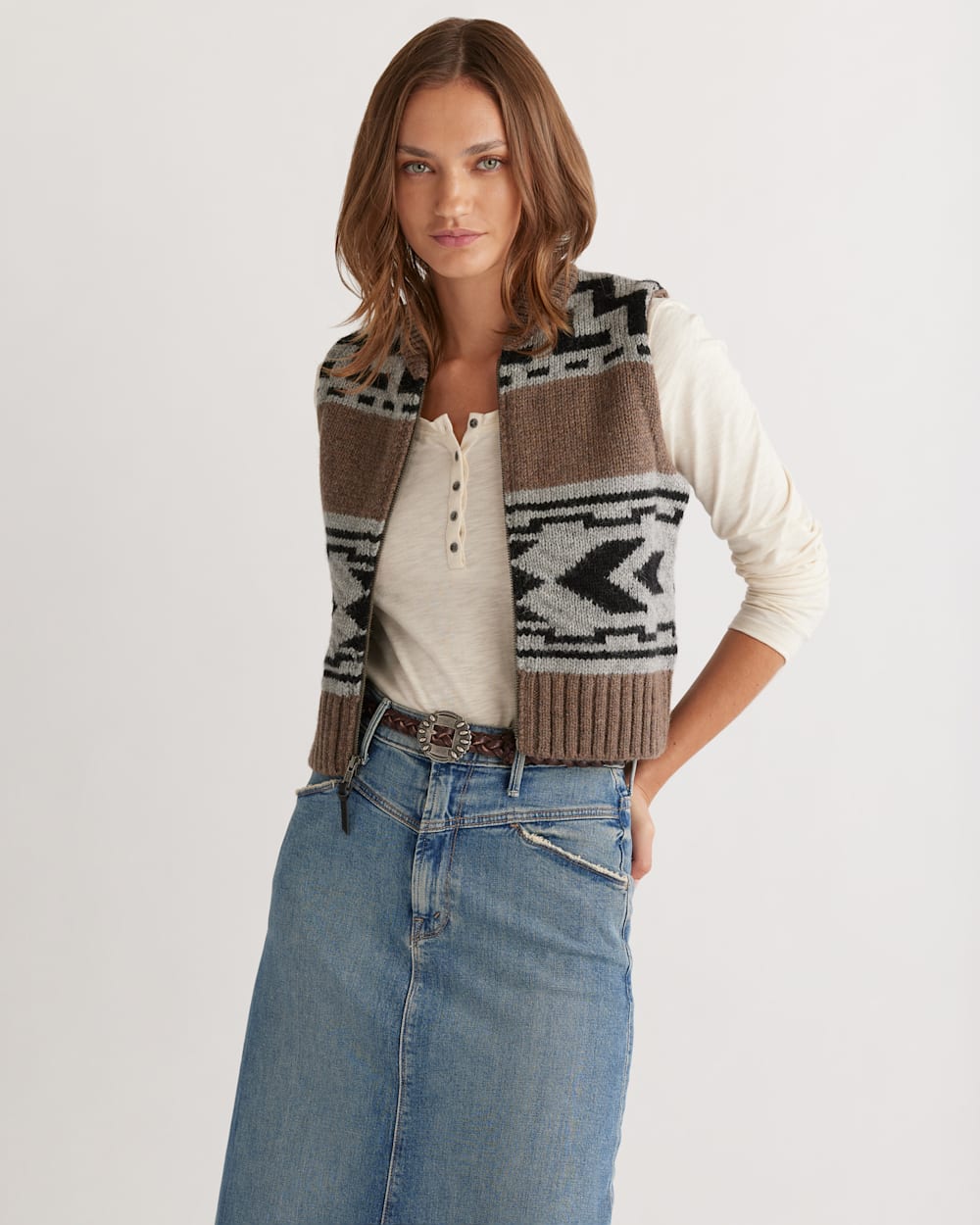 WOMEN'S SHETLAND COLLECTION ZIP VEST