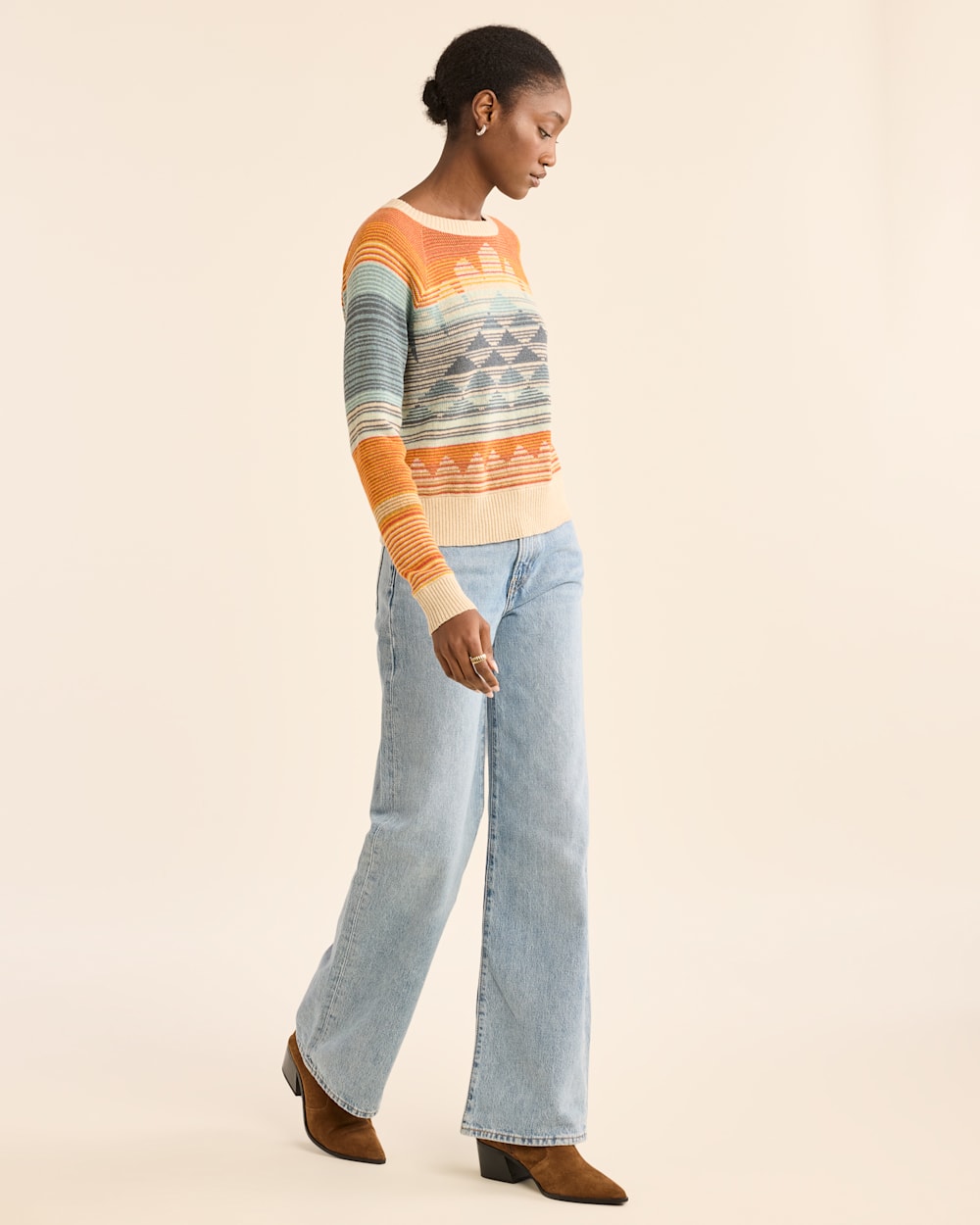 WOMEN'S SUNSET RAGLAN COTTON SWEATER