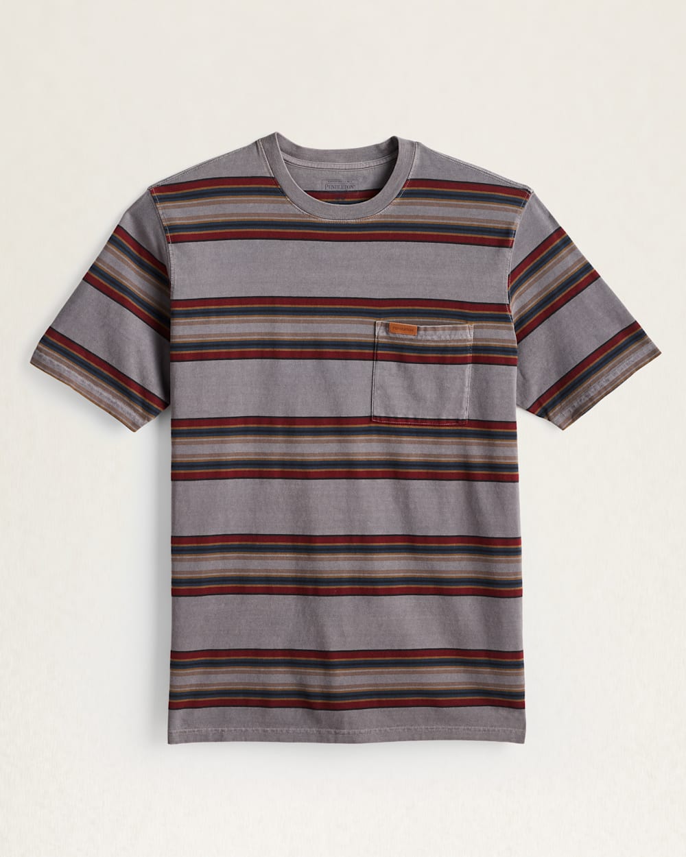 MEN'S SHORT-SLEEVE STRIPED DESCHUTES POCKET TEE