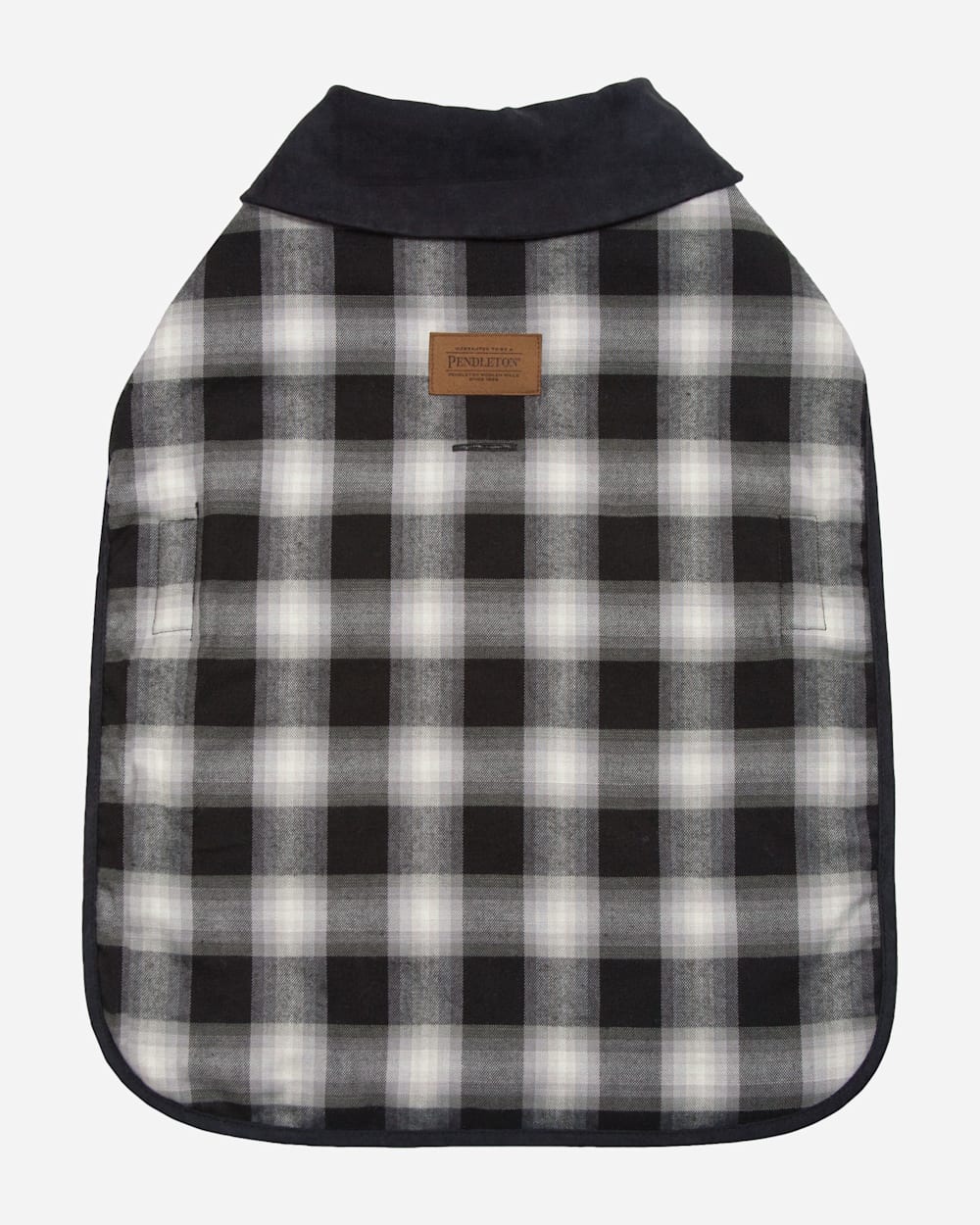 CHARCOAL OMBRE PLAID DOG COAT