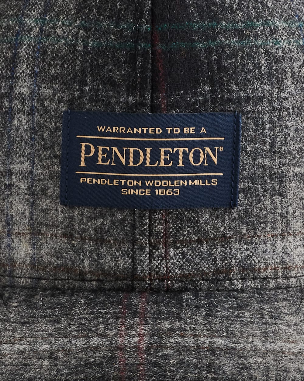 PLAID FLAT BRIM HAT