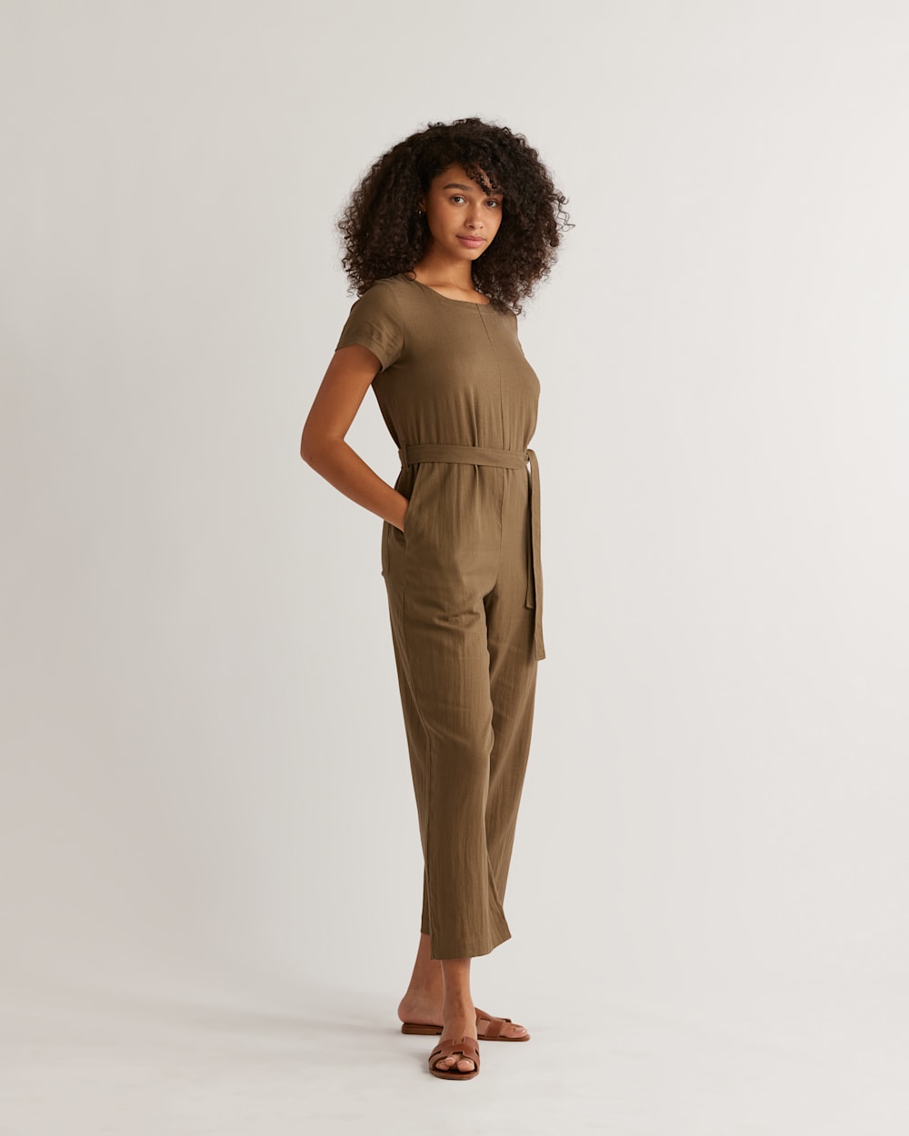 WOMEN'S LILA LINEN-BLEND JUMPSUIT