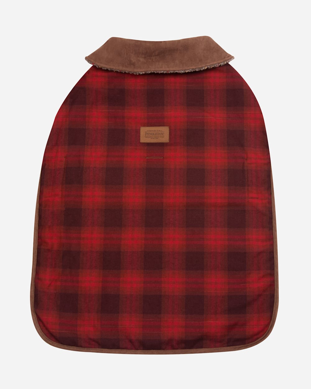 RED OMBRE PLAID DOG COAT