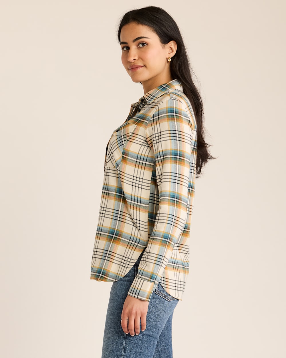 WOMEN'S PLAID MADISON DOUBLEBRUSHED FLANNEL SHIRT