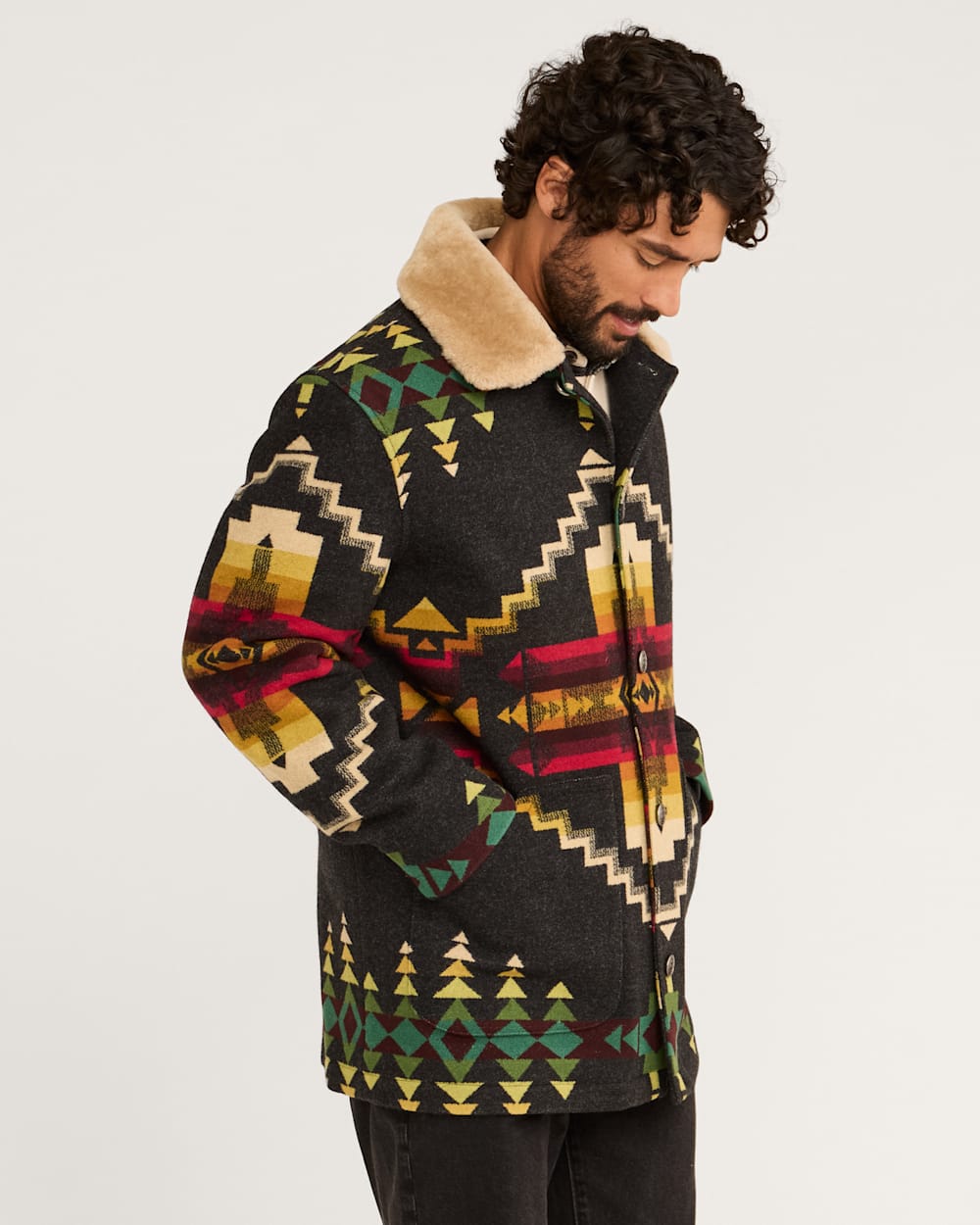 MEN'S BROWNSVILLE SHEARLING COLLAR COAT