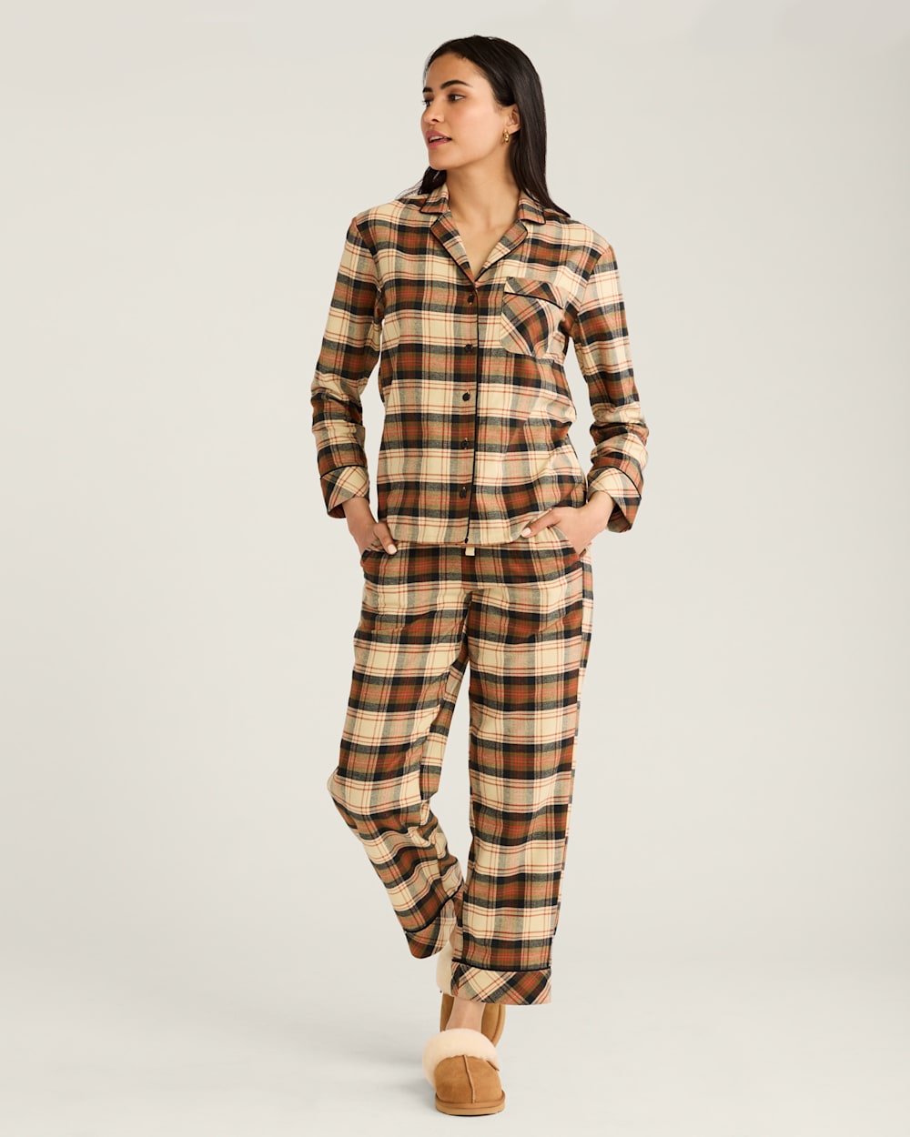 WOMEN'S PLAID FLANNEL PAJAMA SET