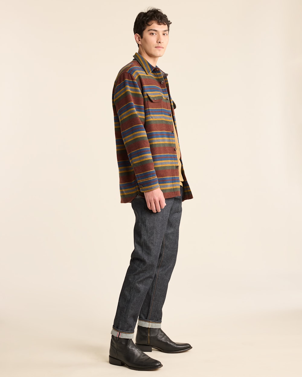 MEN'S DOUBLESOFT STRIPED DRIFTWOOD SHIRT
