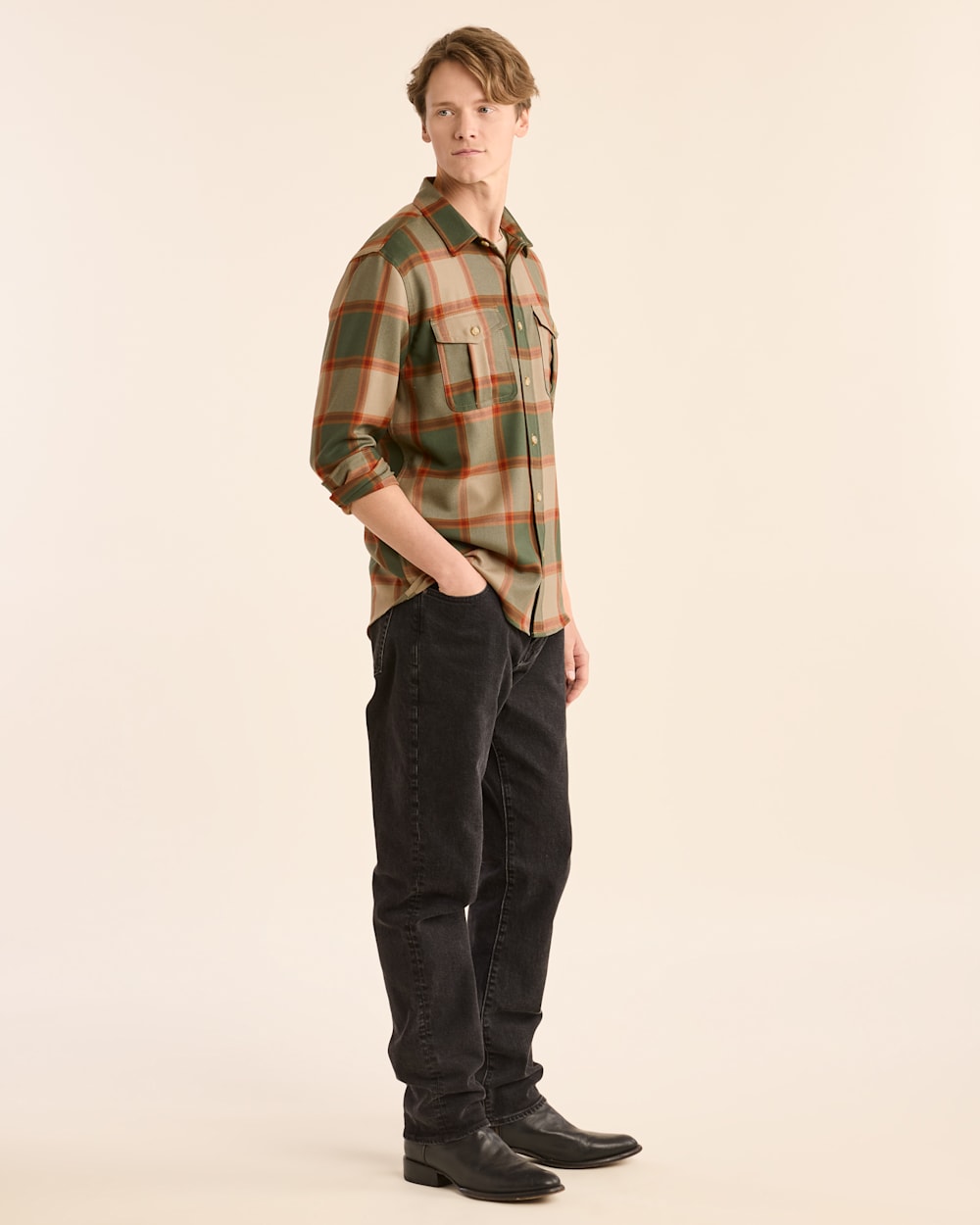 MEN'S PLAID HARRISON MERINO SHIRT