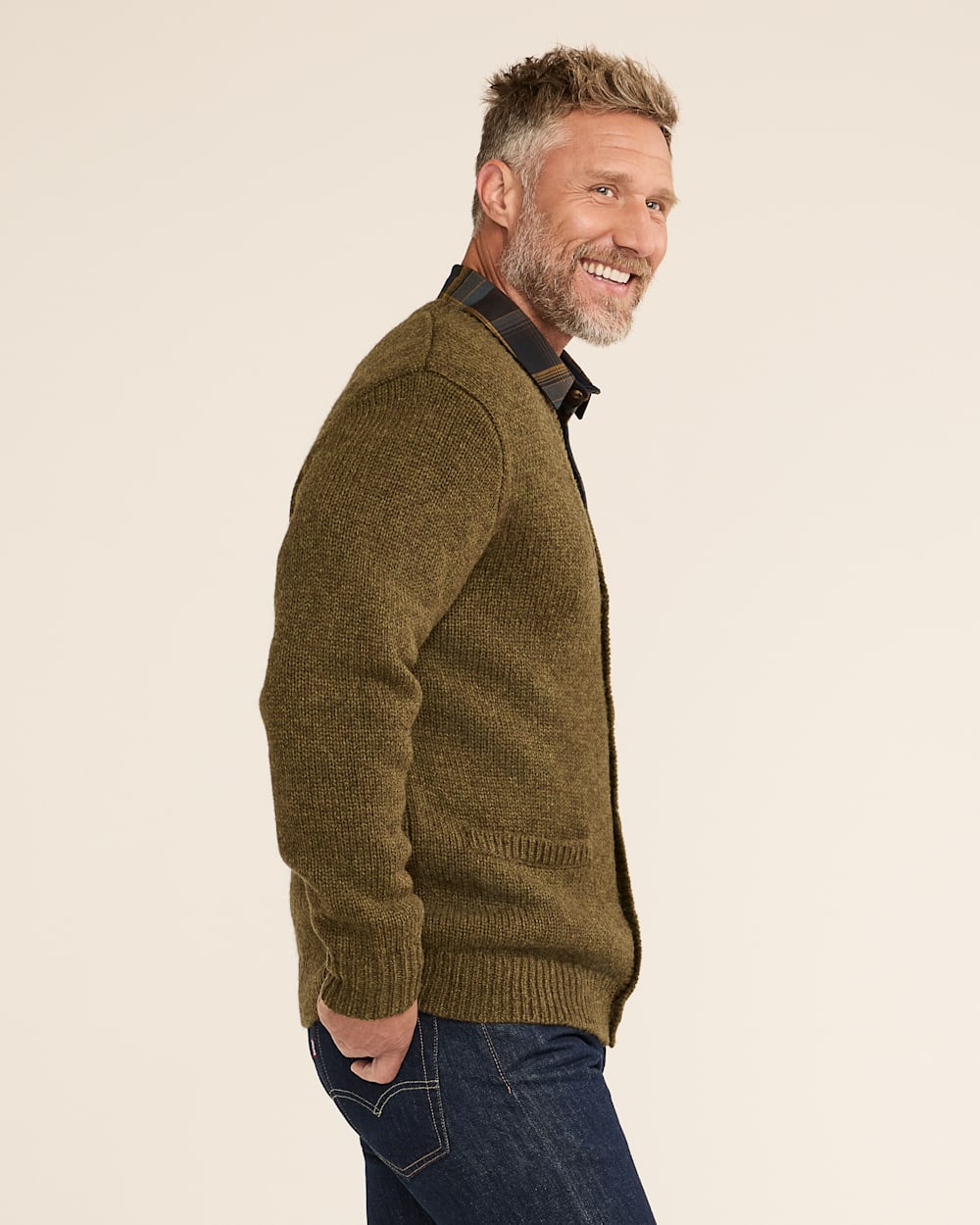 MEN'S SHETLAND COLLECTION CARDIGAN