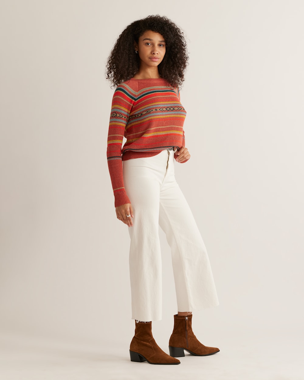 WOMEN'S RAGLAN COTTON GRAPHIC SWEATER