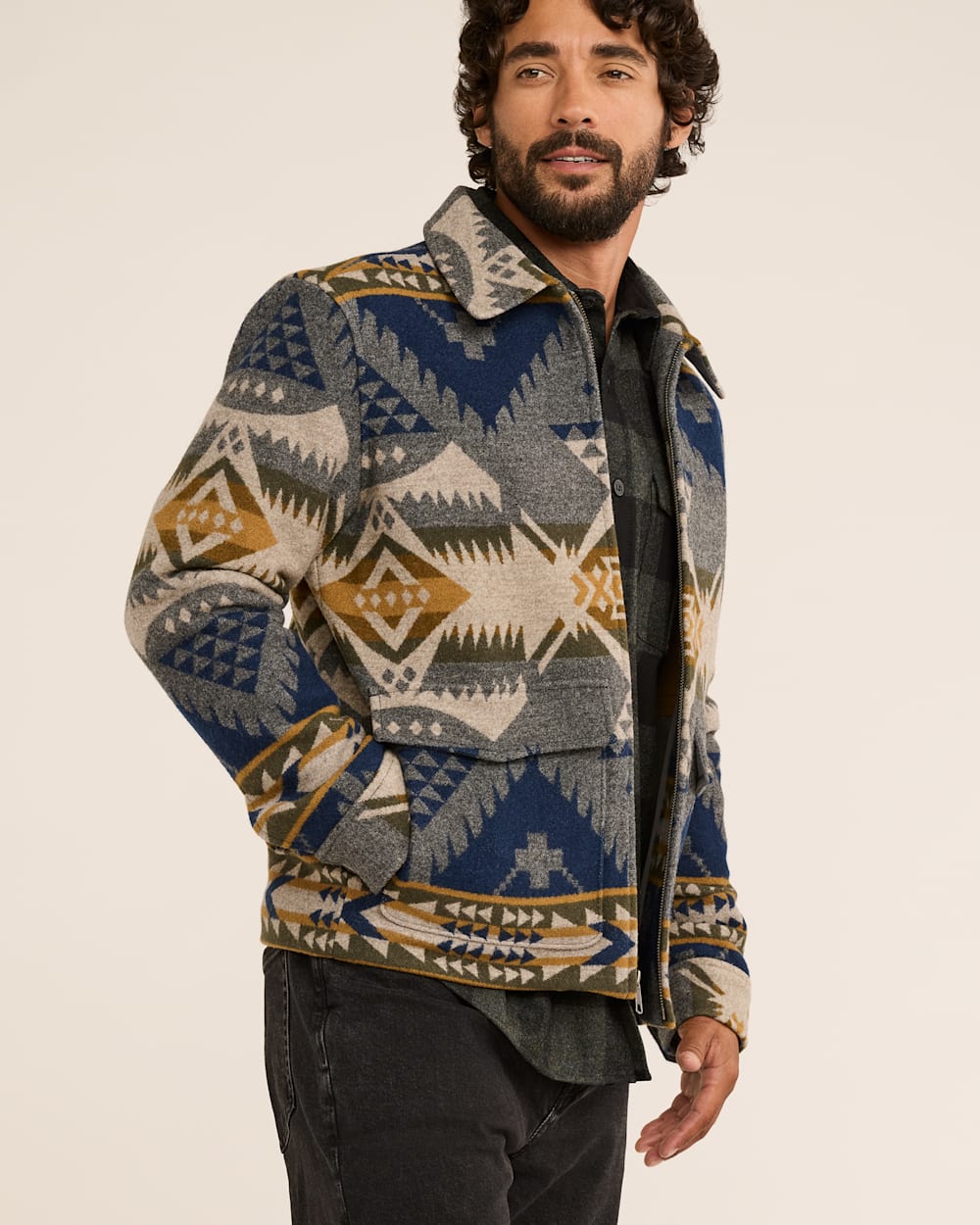 MEN'S COLTON ZIP-FRONT WOOL COAT