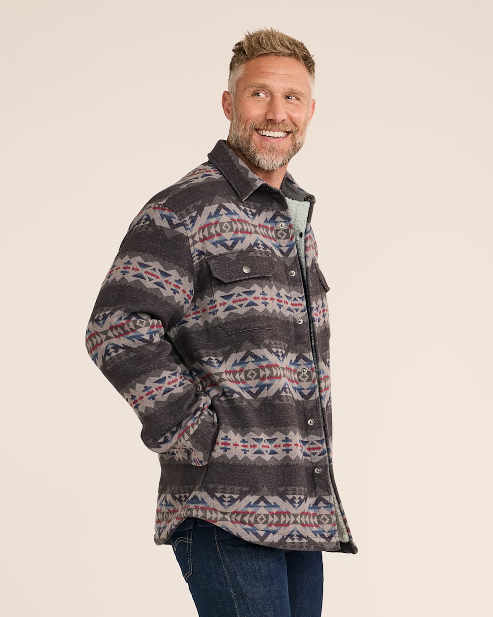 MEN'S SOLSTICE CANYON DOUBLESOFT SHERPA-LINED SHIRT JACKET