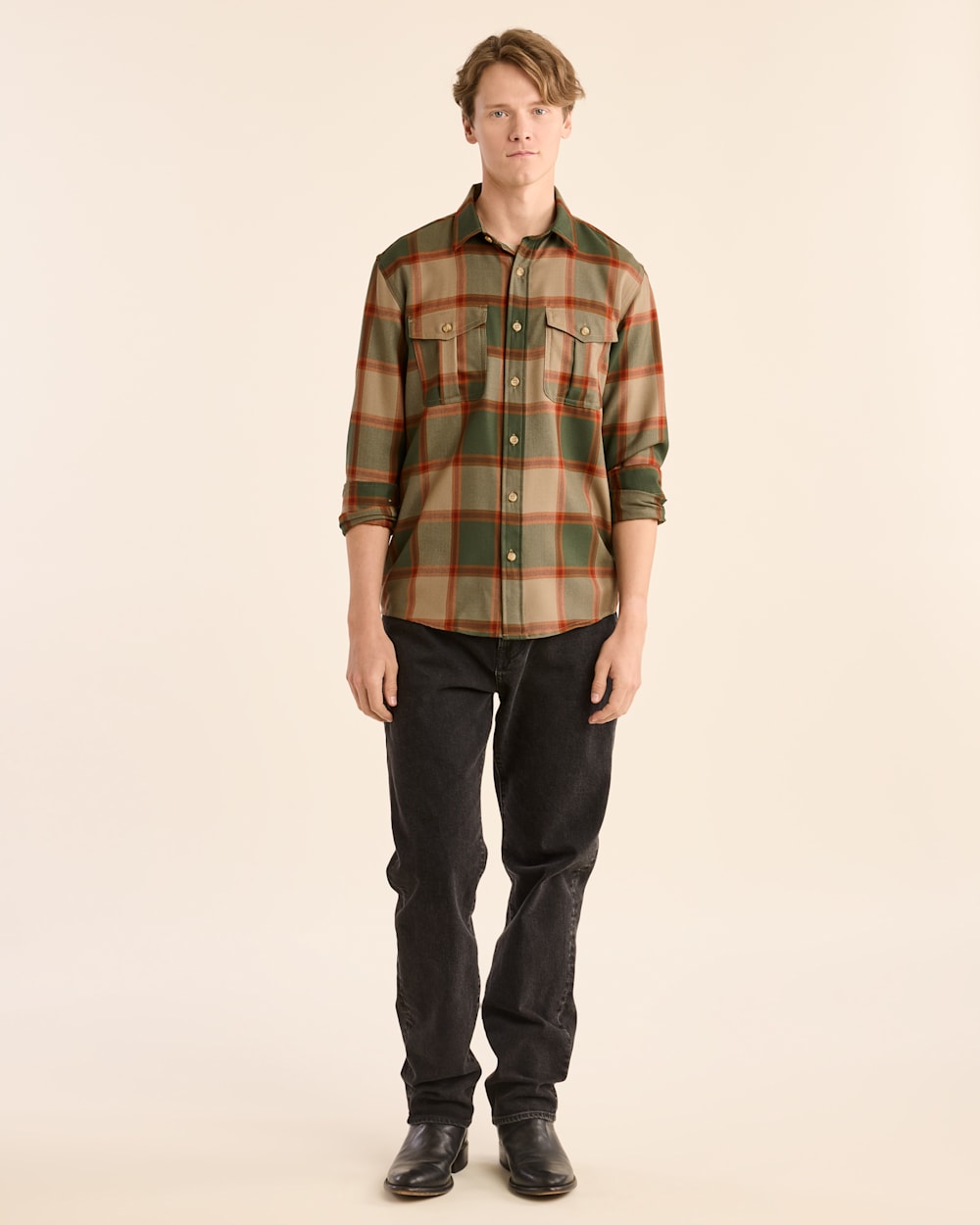 MEN'S PLAID HARRISON MERINO SHIRT