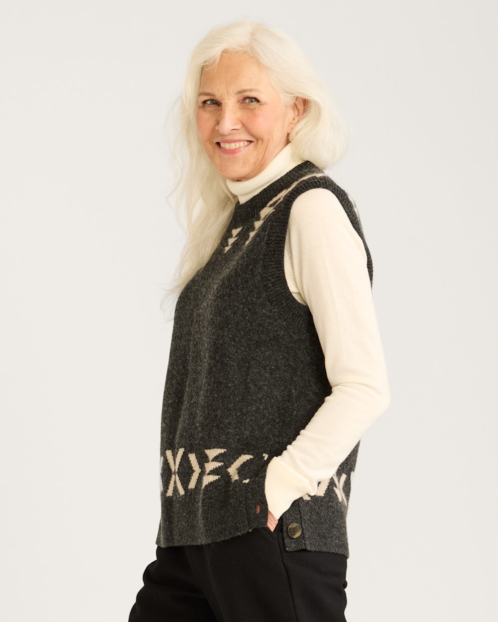 WOMEN'S RELAXED FIT LAMBSWOOL VEST