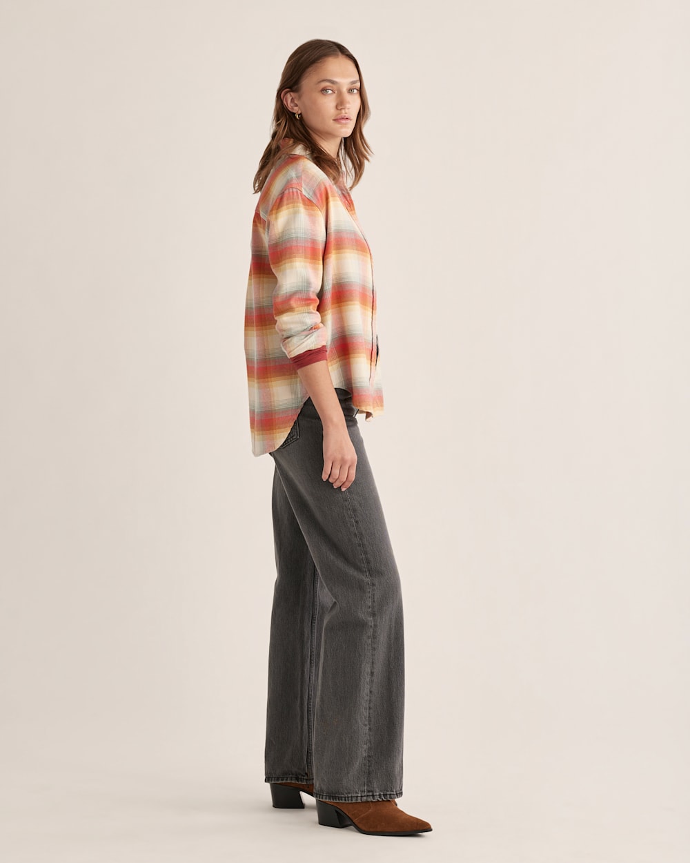 WOMEN'S BOYFRIEND DOUBLEBRUSHED FLANNEL SHIRT