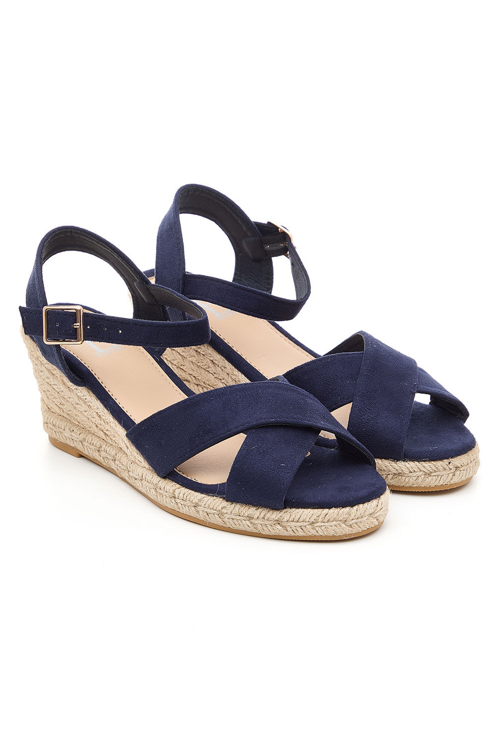 Cross Front Wedge Espadrilles