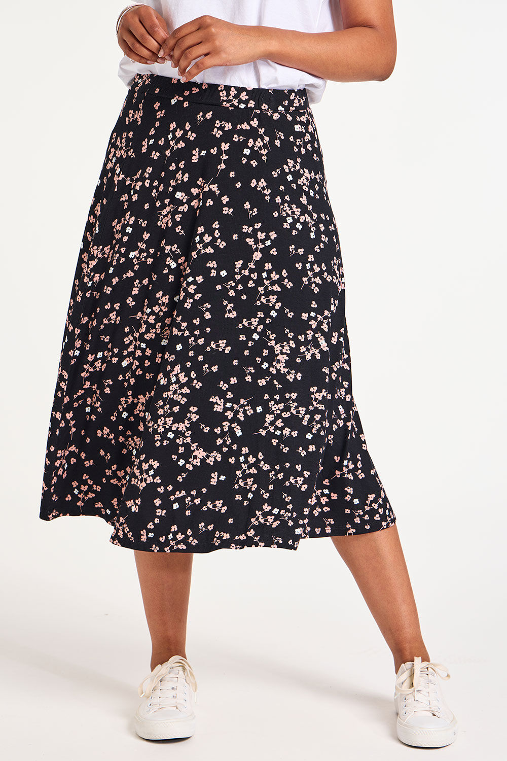 Ditsy Print Jersey Flippy Skirt