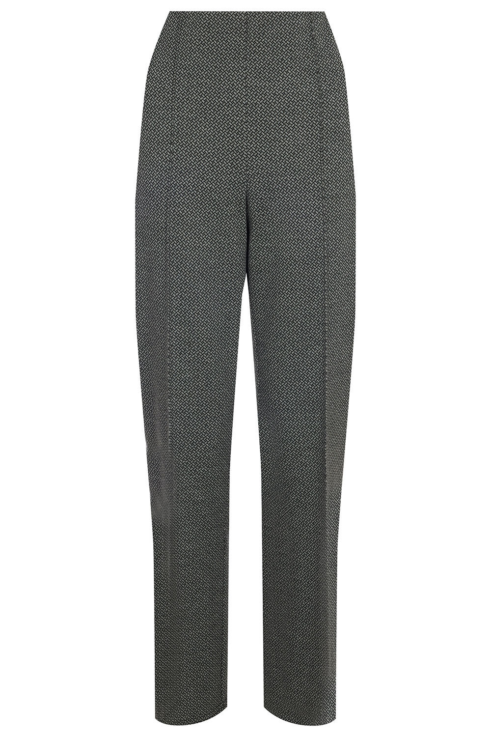 Chevron Dash Jacquard Wide Leg Elasticated Trousers