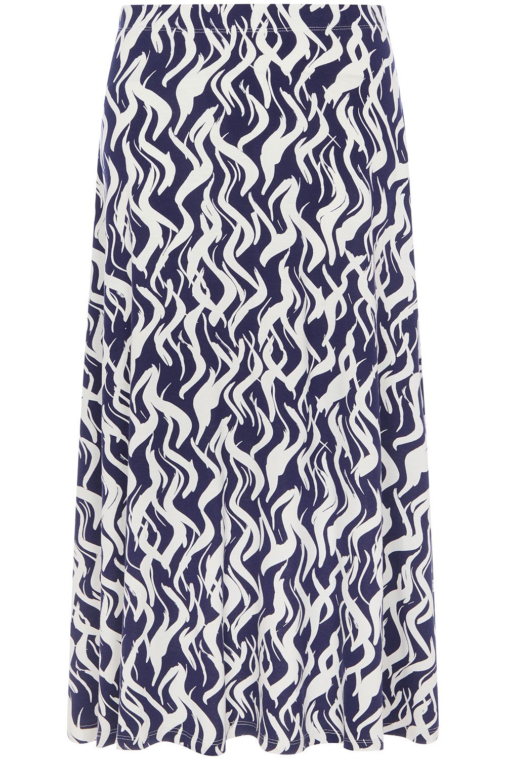 Abstract Print Jersey Flippy Skirt