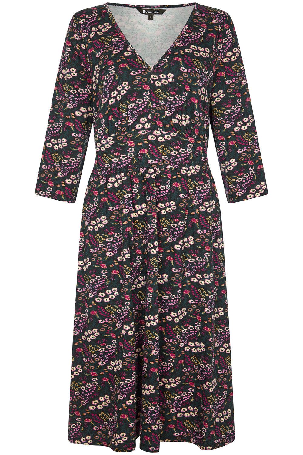 Autonomy – Floral Print Jersey Tea Dress