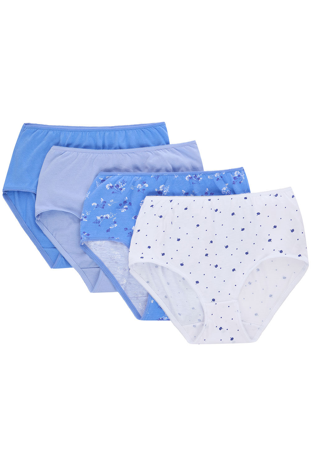 4 Pack Blossom Print Briefs