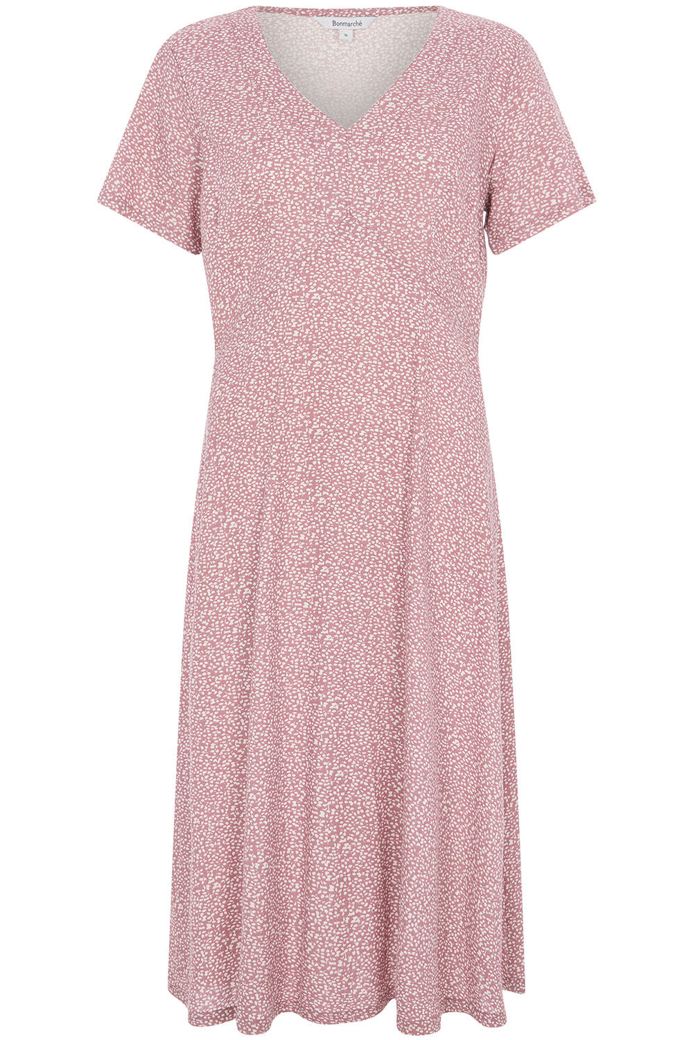 Dash Print Linen Tea Dress