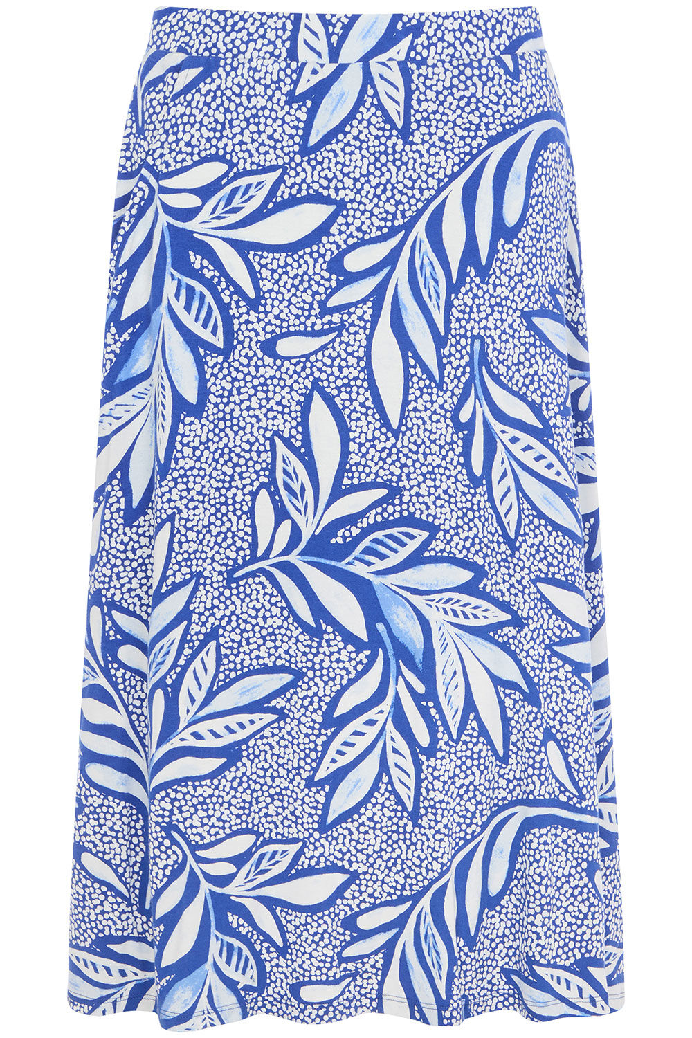 Dotty Palm Print Jersey Flippy Skirt