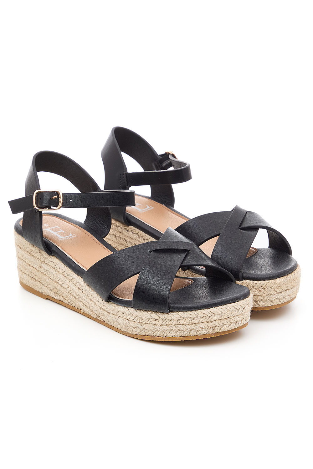 Cross Over Front Sandals with Buckle Strap