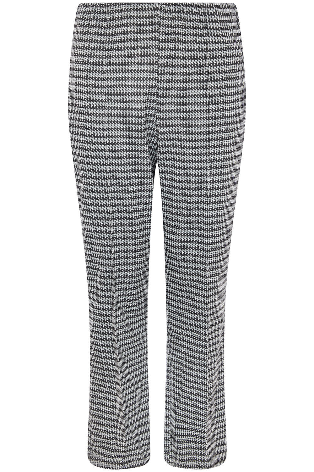 Check Jacquard Wide Leg Trousers