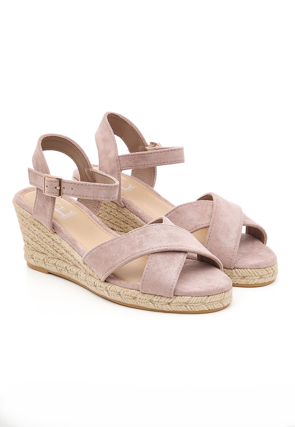 Cross Front Wedge Espadrilles