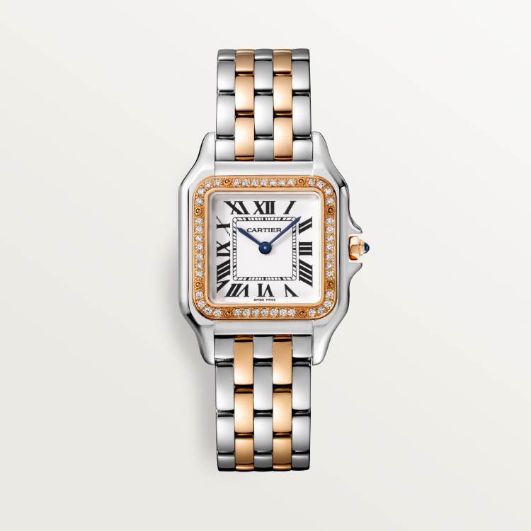 Panthère de Cartier Medium Stainless Steel - Rose Gold Quartz - W3PN0007