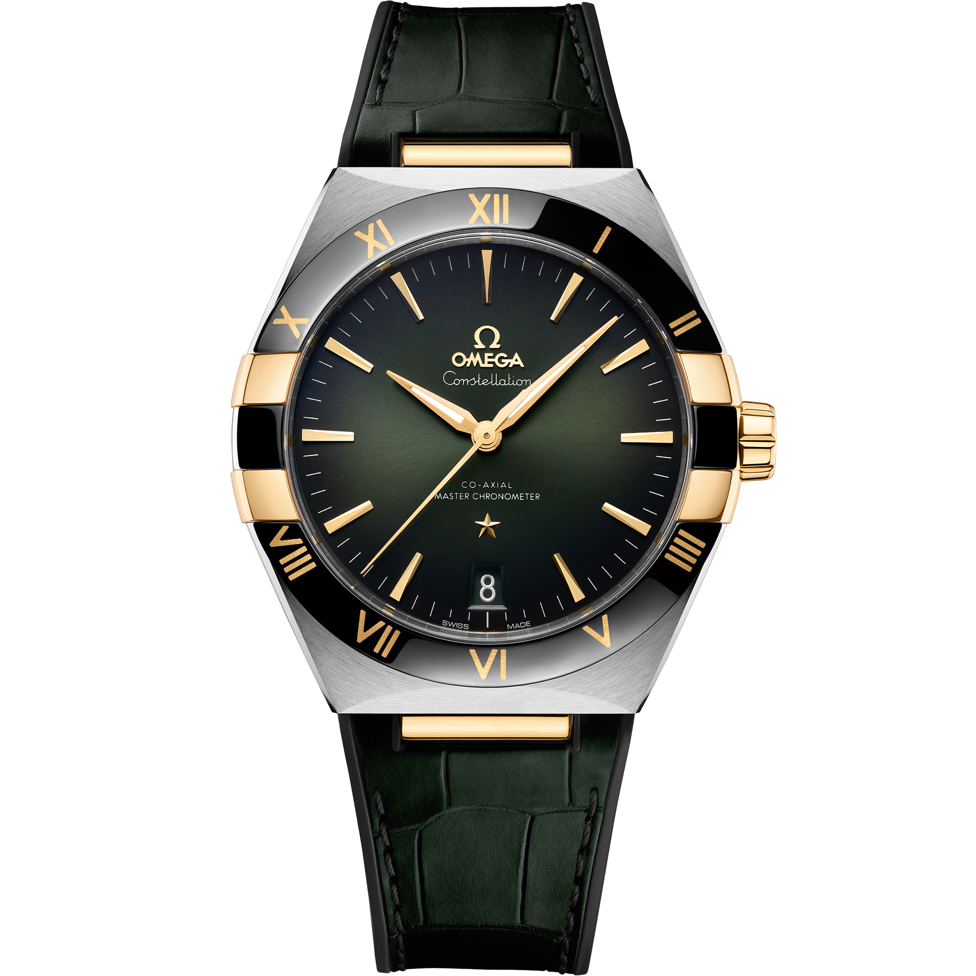 Constellation 41 mm, stainless steel - 18K yellow gold case with leather strap - 131.23.41.21.10.001