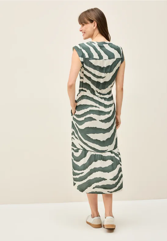 Gemustertes Volant-Kleid