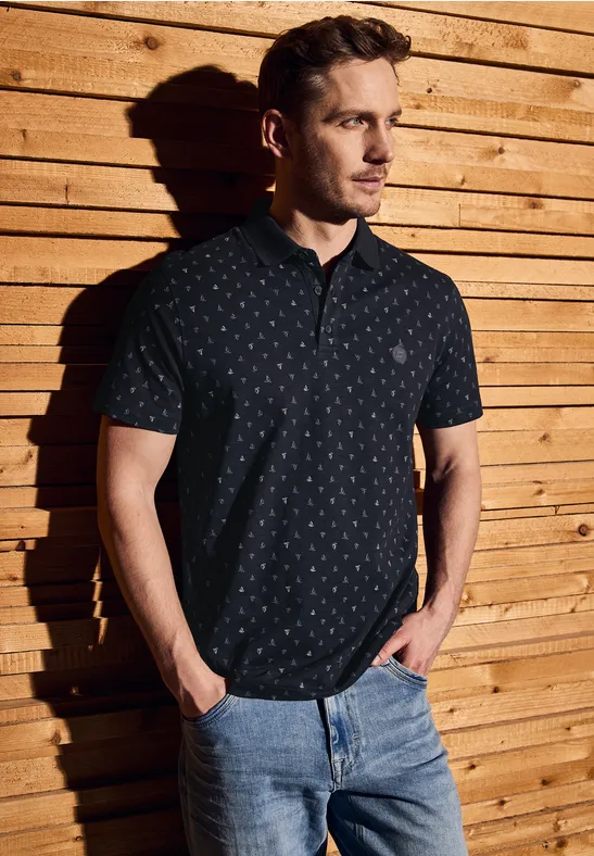 Bedrucktes Jersey Poloshirt