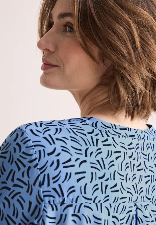 Bluse mit Minimal Print