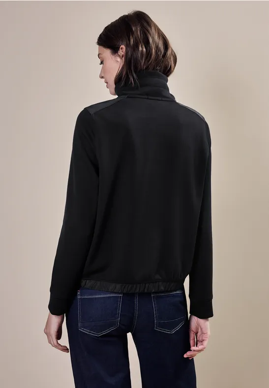 Materialmix Sweatjacke