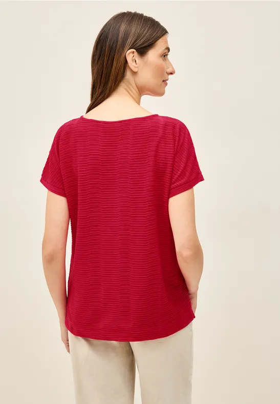 Struktushirt in Unifarbe