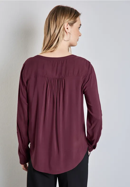 Basic Bluse in Unifarbe