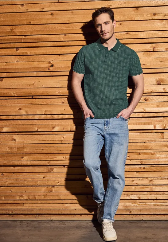 Bedrucktes Piquée Poloshirt