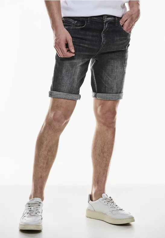 Elastische Jeans Shorts