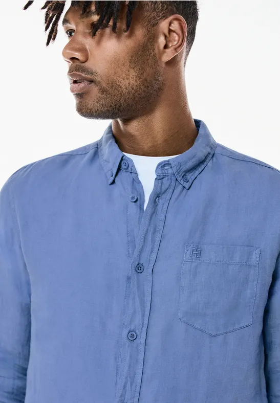 Button Down Leinenhemd
