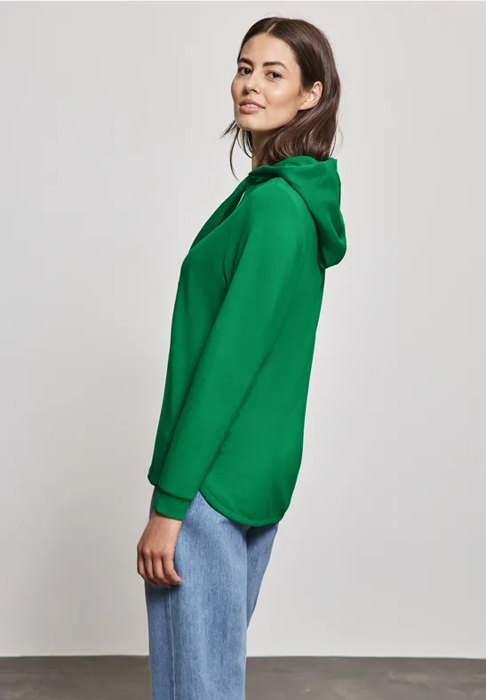 Hoodie mit gerundetem Saum