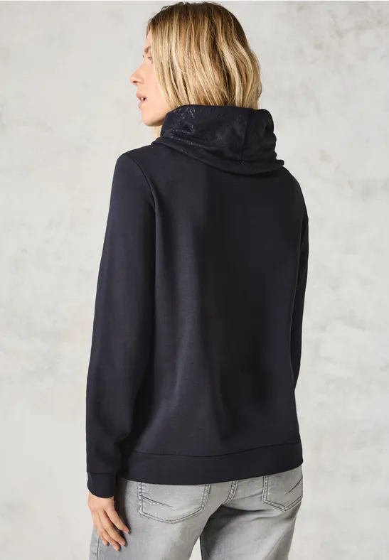 Sweatshirt mit Schalkragen