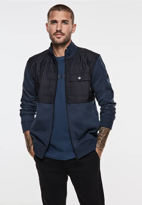 Materialmix Sweatjacke