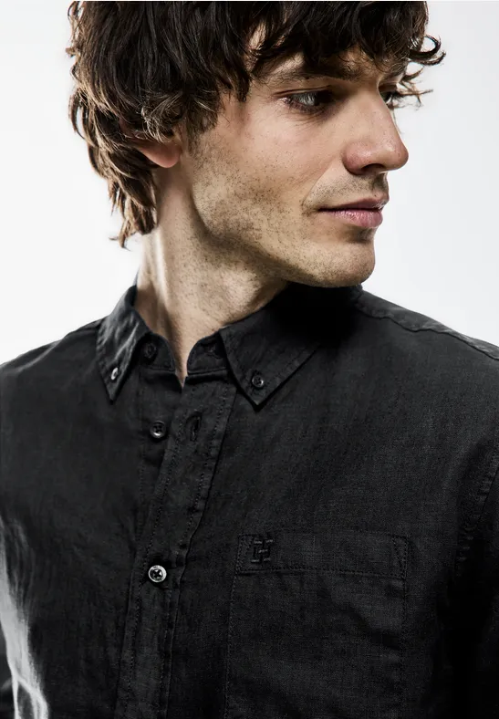 Button Down Leinenhemd