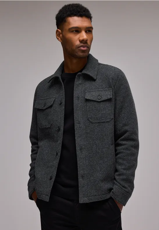 Overshirt in Woll-Optik