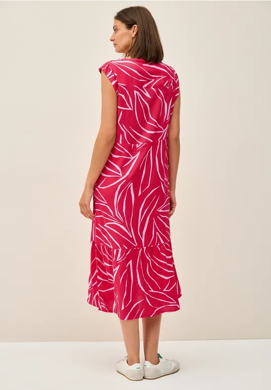 Gemustertes Volant-Kleid